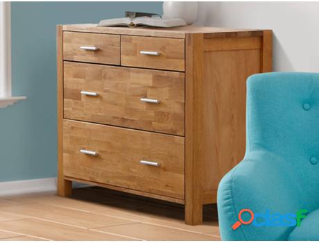 Cómoda VENTE UNIQUE Broceliande (Beis - Madera - 84 x 105 x