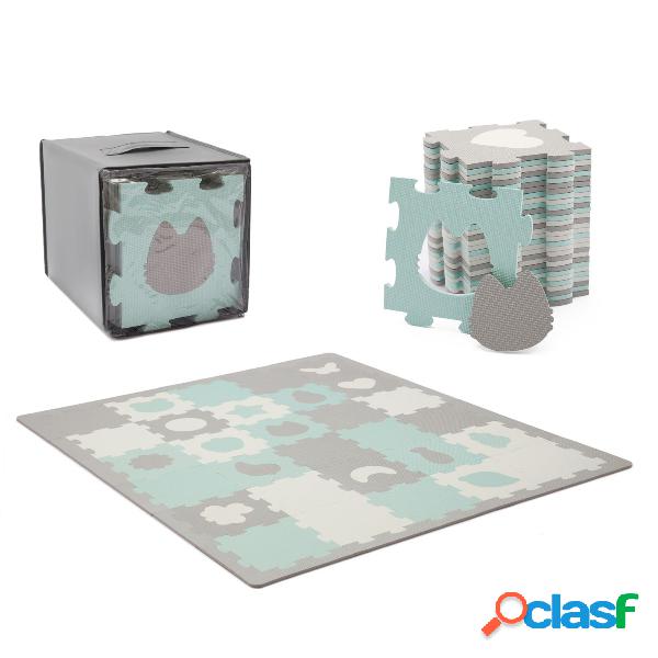 Colchoneta de espuma puzle 3D LUNO SHAPES menta