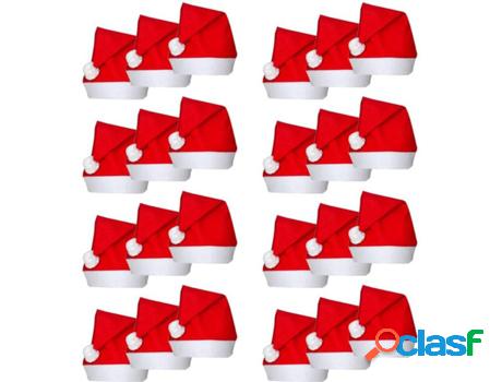 Conjunto 24 Sombreros VIDAXL Papá Noel (Tam: Único)