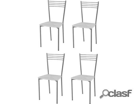 Conjunto de 4 Sillas T M C S Elena MA150BI (Blanco -
