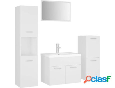 Conjunto de Muebles VIDAXL 3071360 (Blanco - Madera