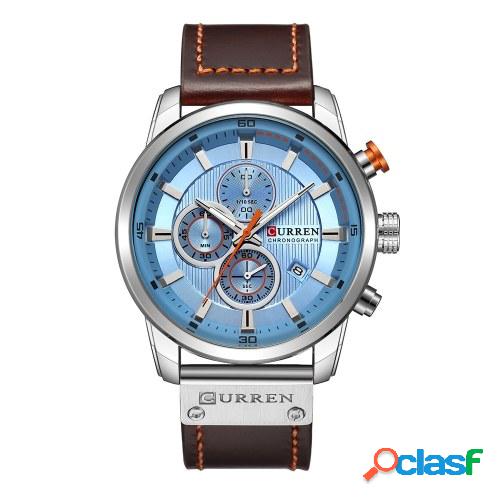 Curren reloj de alta calidad de cuarzo muñeca analógico