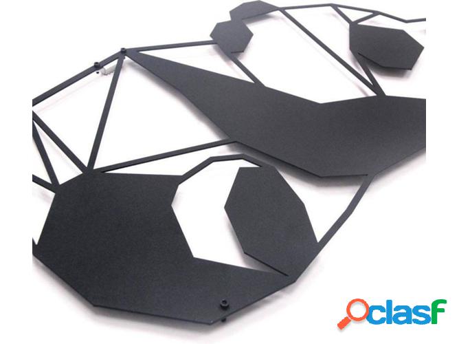 Decoración de Pared HOAGARD Metal Wall Art Panda (30x50cm)