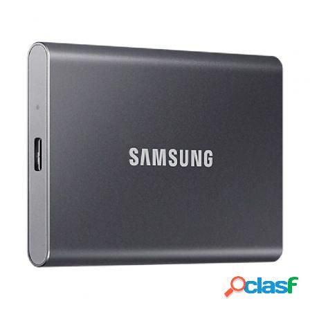 Disco externo ssd samsung portable t7 500gb/ usb 3.2/ gris