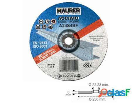 Disco repasar abrasivo acero ø 230 x 6 x 22,23 mm.
