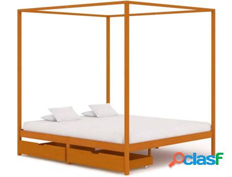 Estructura de Cama VIDAXL 3060542 (Madera - Compatible con