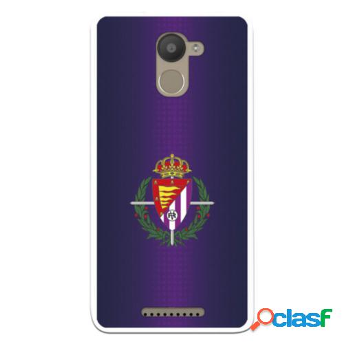 Funda Oficial Valladolid Escudo Fondo Lila Para Bq Aquaris U