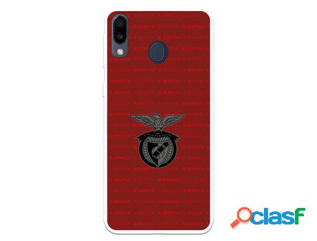 Funda para Samsung Galaxy M20 del Escudo Fondo Granate -