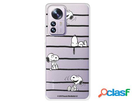 Funda para Xiaomi 12 Oficial de Peanuts Snoopy rayas -