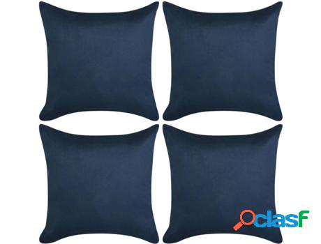 Fundas de Cojín VIDAXL Poliéster 4 Uni. (Azul - 50x50 cm)
