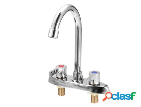 Grifo De Agua Caliente Y Fría +2 Manguera De Acero