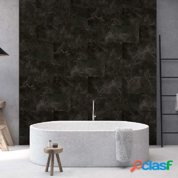 Grosfillex Baldosa de pared Gx Wall+ 11 uds mármol negro