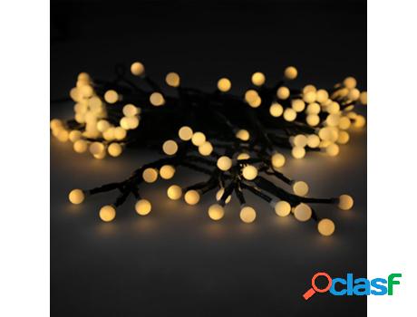 Guirnalda luces navidad esfera 120 leds luz blanco calido.