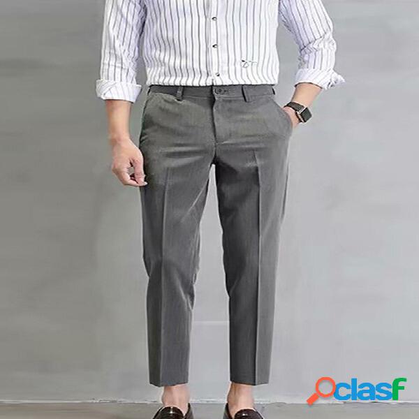 Hombres Delgado Casual Pies pequeños Pantalones