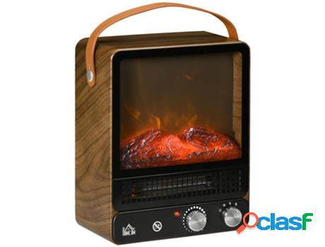 Homcom Chimenea Eléctrica 750W/1500W Calentador De Chimenea