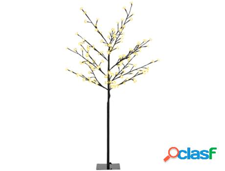 Homcom Luz De Árbol De Cerezo Con 120 Luces Led Ip44 Blanco
