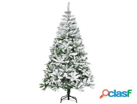 Homcom Árbol De Navidad Artificial 180 Cm Con Nieve