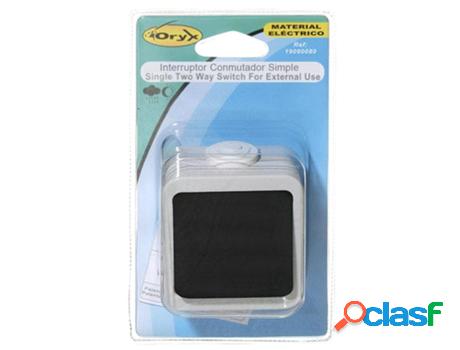 Interruptor / conmutador oryx simple con tapa gris