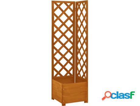 Jardinera VIDAXL (Naranja - Madera - 40x40x150 cm)
