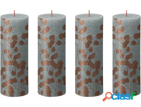 Juego 4 Velas BOLSIUS Silhouette Eucalipto (Verde -