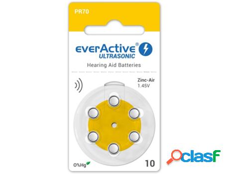Juego de 60 Pilas EVERACTIVE para Audífono PA10