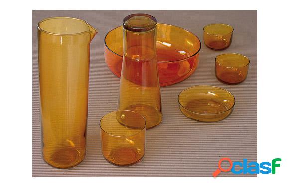 Juego de vasos bajos de Vidrio Naranja