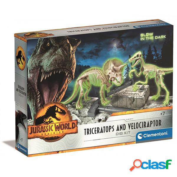 Jurassic World Velociraptor Triceratops