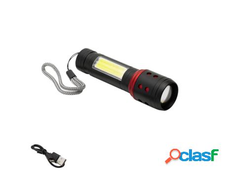 Linterna led bateria recargable con función zoom 5 w. 300 -