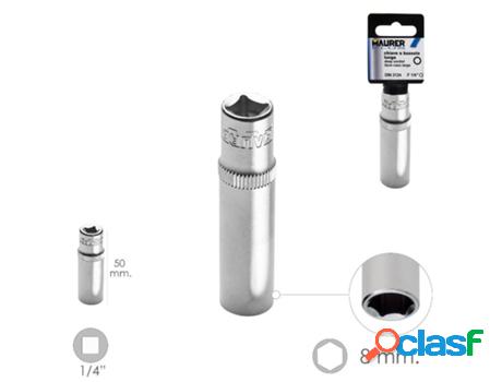Llave vaso larga 1/4 / 8 mm. hexagonal. / longitud 50 mm.