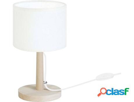 Lámpara Mesitas de Noche TOSEL Mykines (Madera - Blanco -