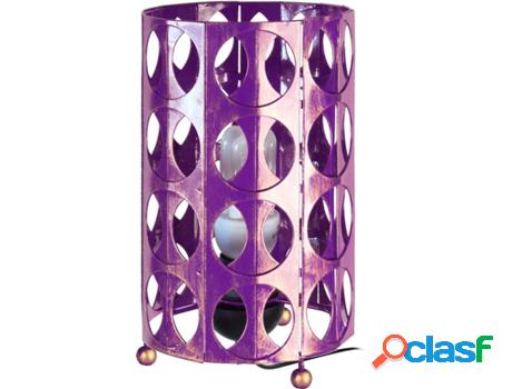 Lámpara Mesitas de Noche TOSEL Zin (Metal - Morado - 16 x