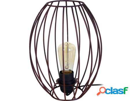 Lámpara de Mesa TOSEL Asolo (Oval Negro, Marrón - E27 -