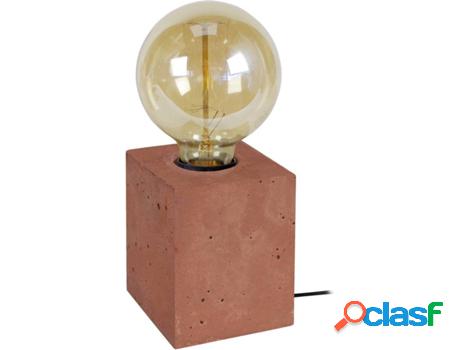 Lámpara de Mesa TOSEL Béton Cube (Rojo, Blanco - E27 -