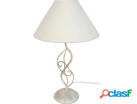 Lámpara de Mesa TOSEL Clé De Fa (Blanco - E27 - Máx. 40W