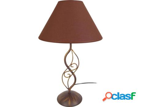 Lámpara de Mesa TOSEL Clé De Fa (Marrón - E27 - Máx. 40W