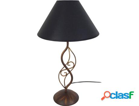 Lámpara de Mesa TOSEL Clé De Fa (Marrón y Negro - E27 -