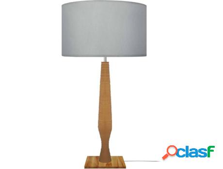 Lámpara de Mesa TOSEL Columbus 30 cm (Natural, Gris - E27 -