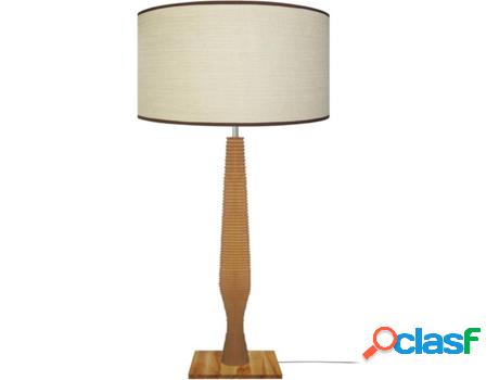 Lámpara de Mesa TOSEL Columbus (Natural, Gris - E27 - Máx.