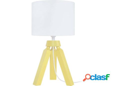 Lámpara de Mesa TOSEL Gaby (Amarrilo y Blanco - E14 - Máx.