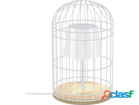 Lámpara de Mesa TOSEL Gaiola B (Blanco, Natural - E27 -