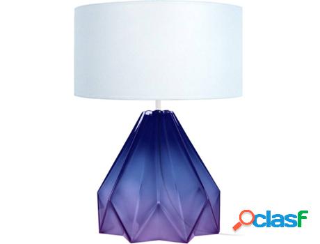Lámpara de Mesa TOSEL Helsinki (Morado, Blanco Cilíndrico
