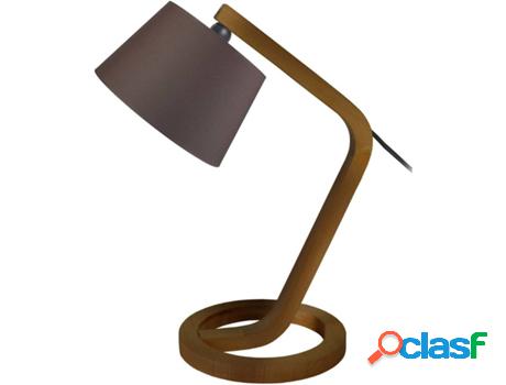 Lámpara de Mesa TOSEL Mokuzai (Marrón Oscuro - E14 - Máx.