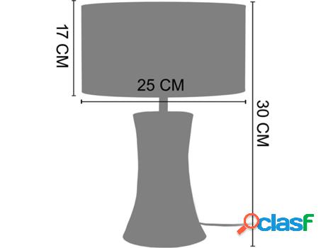 Lámpara de Mesa TOSEL Petit Trompeta (Verde - E27 - Máx.