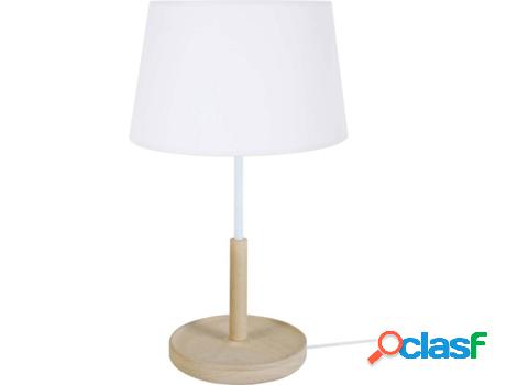 Lámpara de Mesa TOSEL Pistache 30 cm (Blanco, Natural - E27