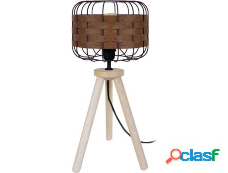Lámpara de Mesa TOSEL Tressé.Bago R (Marrón - E27 - Máx.