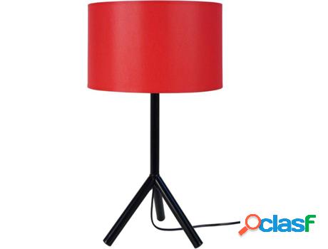 Lámpara de Mesa TOSEL Trident A (Negro, Rojo Cilíndrico -