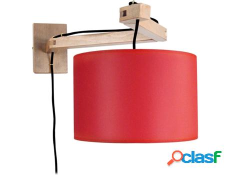 Lámpara de Pared TOSEL Smith (Natural, Rojo - E27 - Máx.