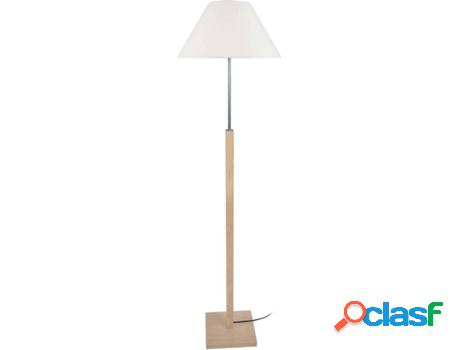 Lámpara de Pie Alto TOSEL Hod (Madera - Blanco - 50 x 50 x
