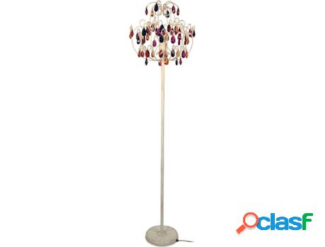 Lámpara de Pie Alto TOSEL Pampilles (Metal - Blanco - 44 x