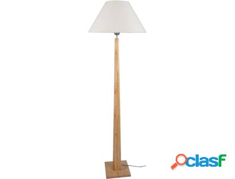 Lámpara de Pie Alto TOSEL Thor (Madera - Blanco - 50 x 50 x